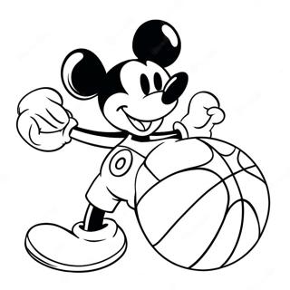 Mickey Mouse Basketball Ausmalbild 49354-41180