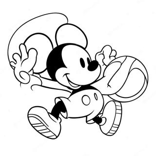 Mickey Mouse Macht Einen Dunk Ausmalbild 49355-41185