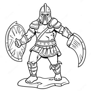 Furchtloser Gladiator Im Kampf Ausmalbild 49445 41264