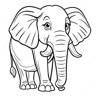Majestatischer Afrikanischer Elefant Ausmalbild 49485 41304