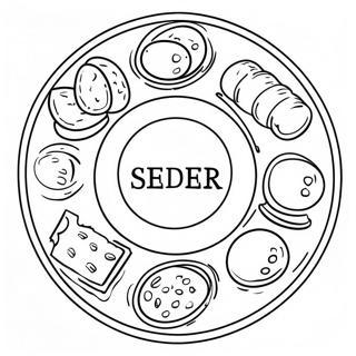 Erstes Passah Seder Teller Ausmalbild 49534-41323