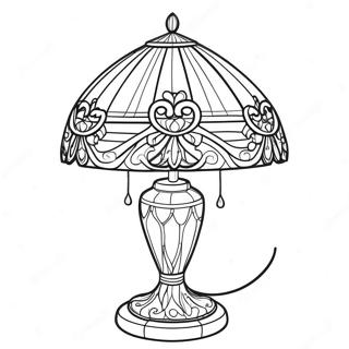 Elegante Tiffany Lampe Ausmalbild 49545-41337