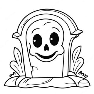 Gruseliger Grabstein Ausmalbild 49585-41368