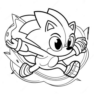 Ausmalbild Von Sonic The Hedgehog In Bewegung 49875-41603