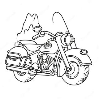 Polizei Motorrad Ausmalbild 50084-41761