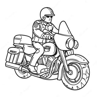 Polizei Motorrad Ausmalbild 50084-41764