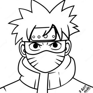 Kakashi Hatake Mit Sharingan Ausmalbild 50105-41787