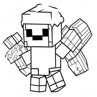 Minecraft Weihnachtsmann Creeper Ausmalbild 50115-41811