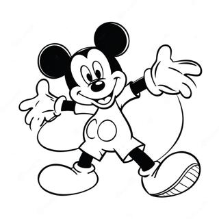 Mickey Mouse In Einer Lustigen Pose Ausmalbild 50295-41941