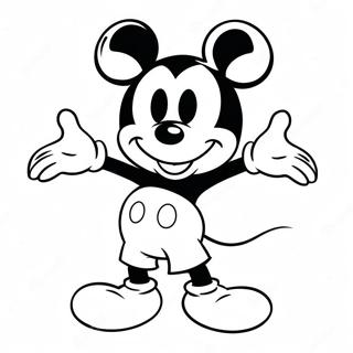 Mickey Mouse In Einer Lustigen Pose Ausmalbild 50295-41942