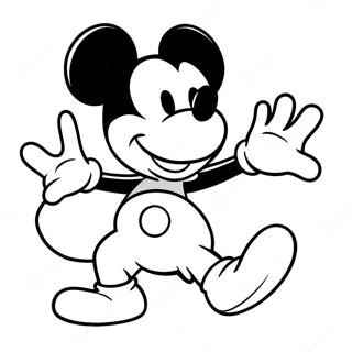 Mickey Mouse In Einer Lustigen Pose Ausmalbild 50295-41943