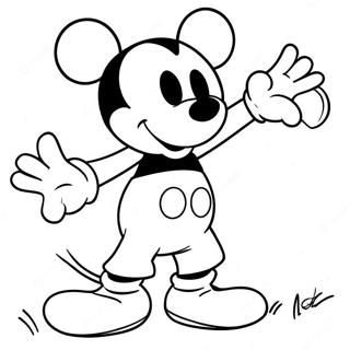 Mickey Mouse In Einer Lustigen Pose Ausmalbild 50295-41944