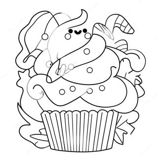 Halloween Cupcake Ausmalbilder