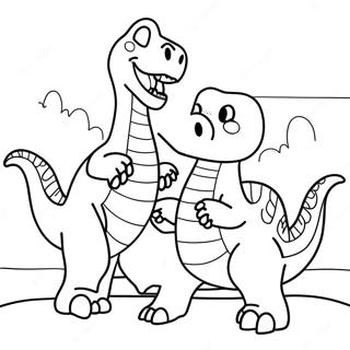 Dinosaurier Kampf Ausmalbild 50364-41992