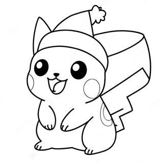 Pikachu Mit Weihnachtsmutze Ausmalbild 5053-4054