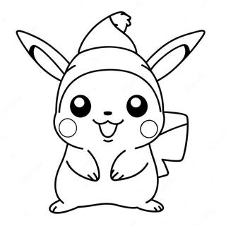 Pikachu Mit Weihnachtsmutze Ausmalbild 5053-4055