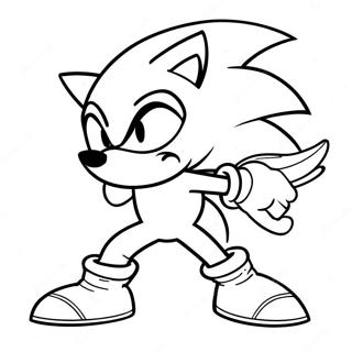 Sonic Mit Einem Schwert In Aktion Ausmalbild 50614-42187