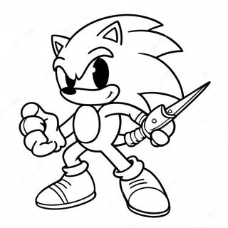 Sonic Mit Einem Schwert In Aktion Ausmalbild 50614-42188