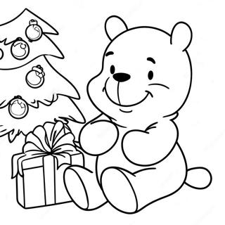 Weihnachts Winnie Puuh Ausmalbild 50654-42214