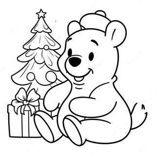 Weihnachts Winnie Puuh Ausmalbild 50654-42216