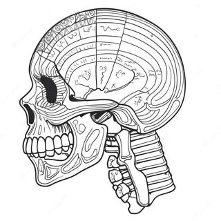 Detaillierte Skelettanatomie Ausmalbild 50765-42295