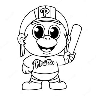 Niedlicher Phillies Maskottchen Ausmalbild 5083-4077