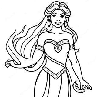 Megara In Einem Schonen Kleid Ausmalbild 50895-42409