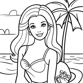 Barbie Am Strand Ausmalbild 50944-42433