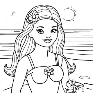 Barbie Am Strand Ausmalbild 50944-42434