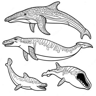 Mosasaurus Megalodon Ausmalbilder