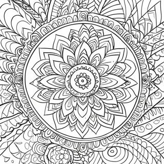 Serene Mandala Muster Ausmalbild 5113-4101