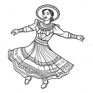 Folklorico Tanzauffuhrung Ausmalbild 51164-42610