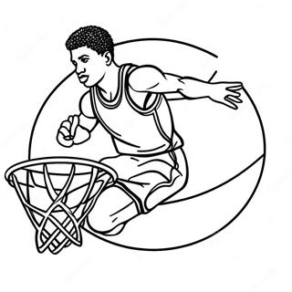 Slam Dunk Basketballspieler Ausmalbild 51254-42689