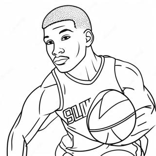 Slam Dunk Basketballspieler Ausmalbild 51254-42690