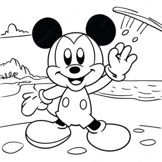 Mickey Mouse Strandspass Ausmalbild 51345-42766