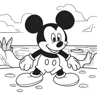 Mickey Mouse Strandspass Ausmalbild 51345-42768