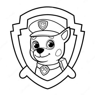 Buntes Paw Patrol Abzeichen Ausmalbild 51395-42801