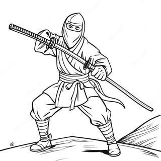 Heimlicher Ninja Mit Katana Ausmalbild 51765-43102