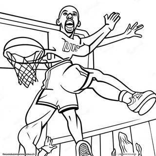 Kareem Abdul Jabbar Dunking Basketball Ausmalbild 51805-43132