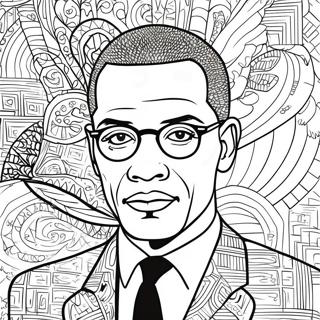 Malcolm X Ausmalbild 51894-43204