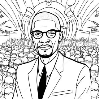 Malcolm X Inspirierende Rede Ausmalbild 51895-43208