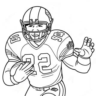 Barry Sanders Action Pose Ausmalbild 52216-43436