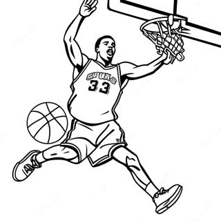 Spurs Basketballspieler Beim Dunking Ausmalbild 52237-43465