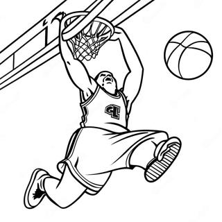 Spurs Basketballspieler Beim Dunking Ausmalbild 52237-43467