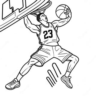 Spurs Basketballspieler Beim Dunking Ausmalbild 52237-43468