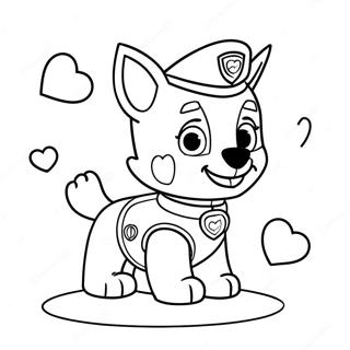 Paw Patrol Valentinstag Ausmalbilder