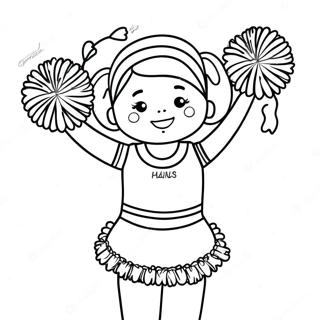 Cheerleader Mit Pom Poms Ausmalbild 52567-43733