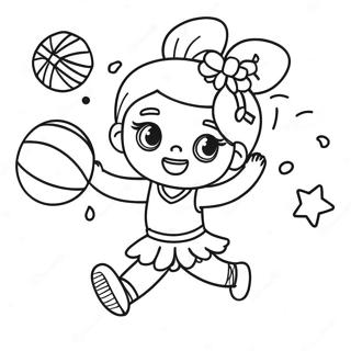 Cheerleader Mit Pom Poms Ausmalbild 52567-43735