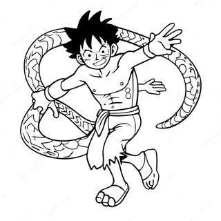 Luffy In Dynamischer Snakeman Pose Ausmalbild 52627-43773