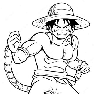 Luffy In Dynamischer Snakeman Pose Ausmalbild 52627-43774